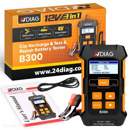 TESTER DO AKUMULATORÓW PROSTOWNIK B300 3w1 12V 5A - 1