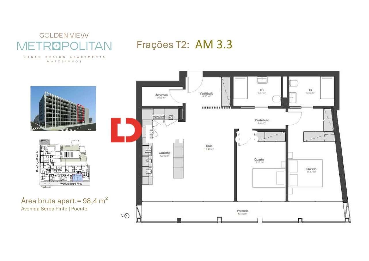 Apartamento T2 Venda - Matosinhos-0