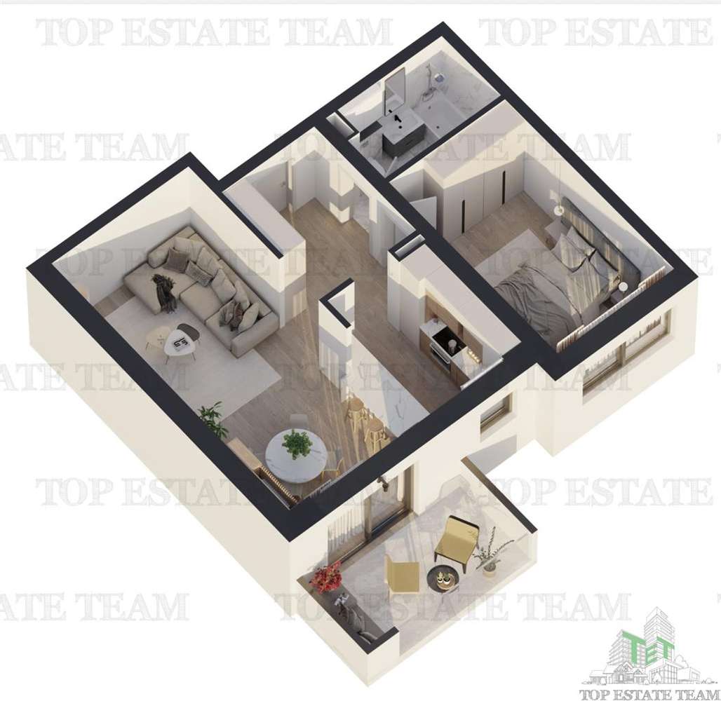 Apartament 2 camere bloc modern Rahova - Imagine principală: 5/9