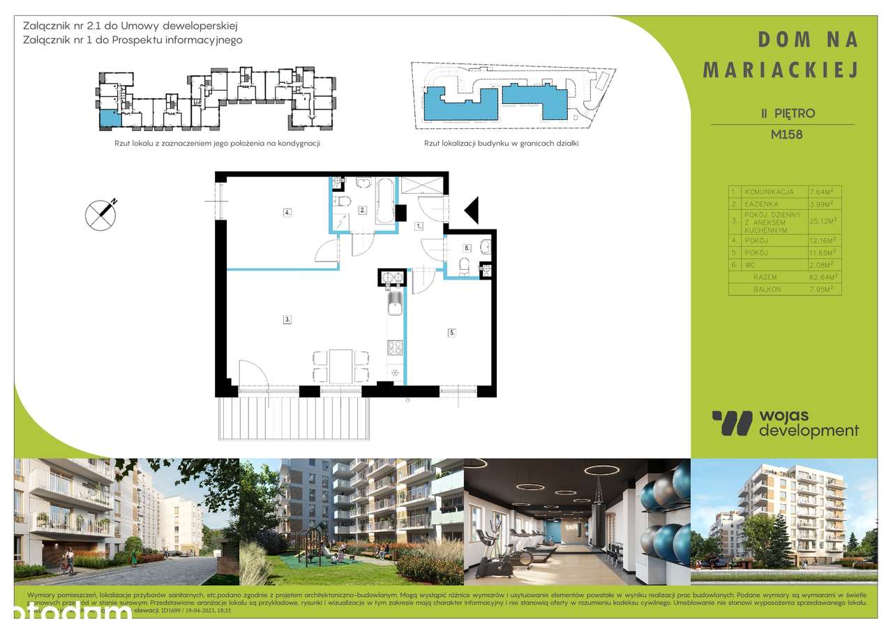 Dom na Mariackiej | mieszkanie M158 - Pełny obrazek: 3/8