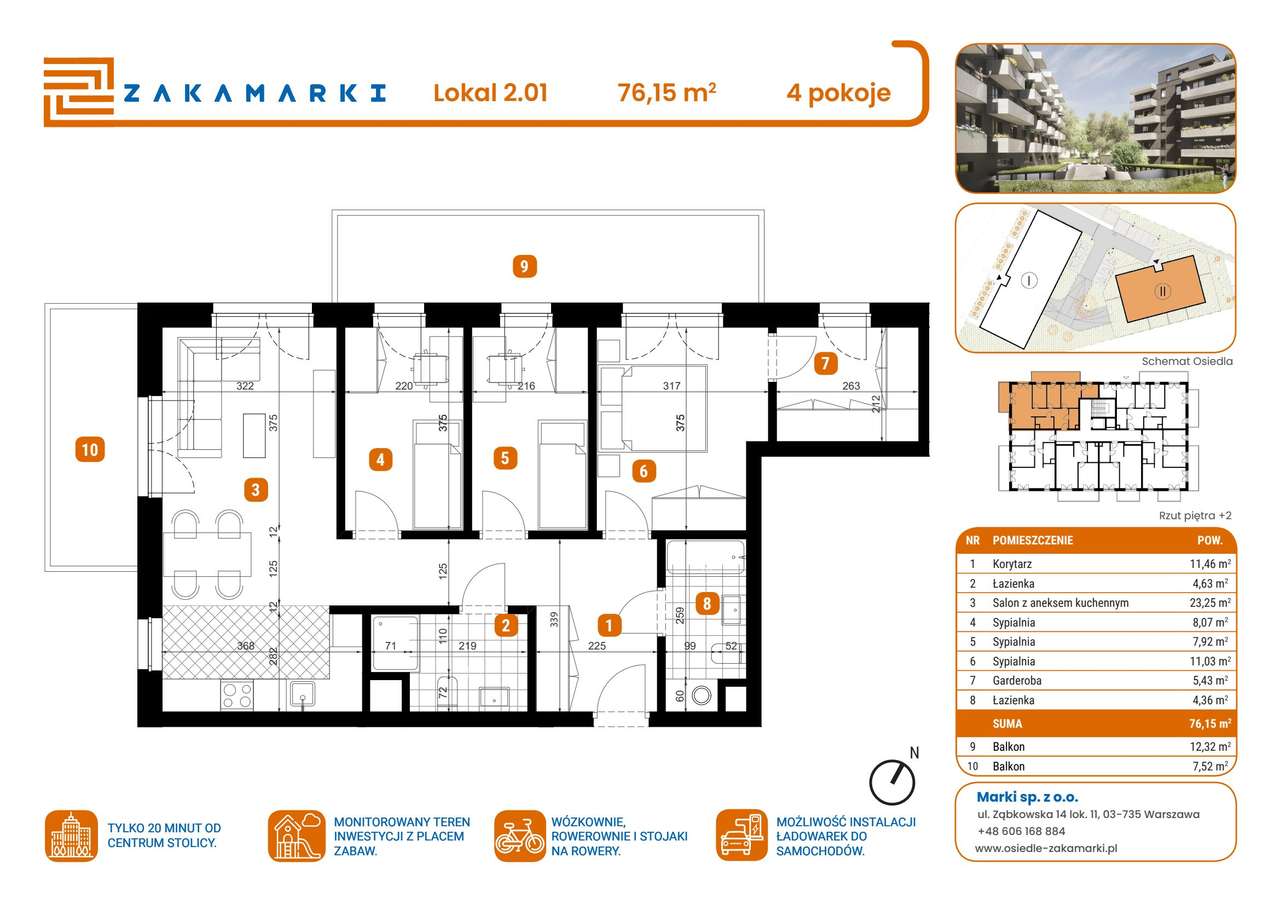 Zakamarki | mieszkanie 4-pok. | B2/2/01 - Pełny obrazek: 2/8
