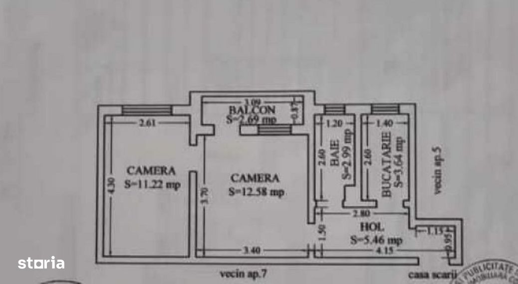 36715 Apartament 2 camere Tomis 3