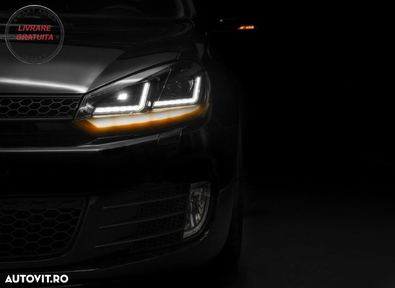 Faruri Osram LED VW Golf 6 VI (2008-2012) cu Stopuri LEDriving Semnal Dinamic- livrare gratuita - 16