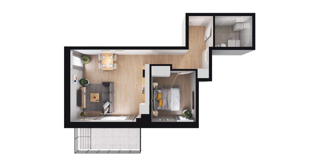 Bliska4.Szyndzielnia  | mieszkanie 2-pok. | M2/6 - Pełny obrazek: 2/8