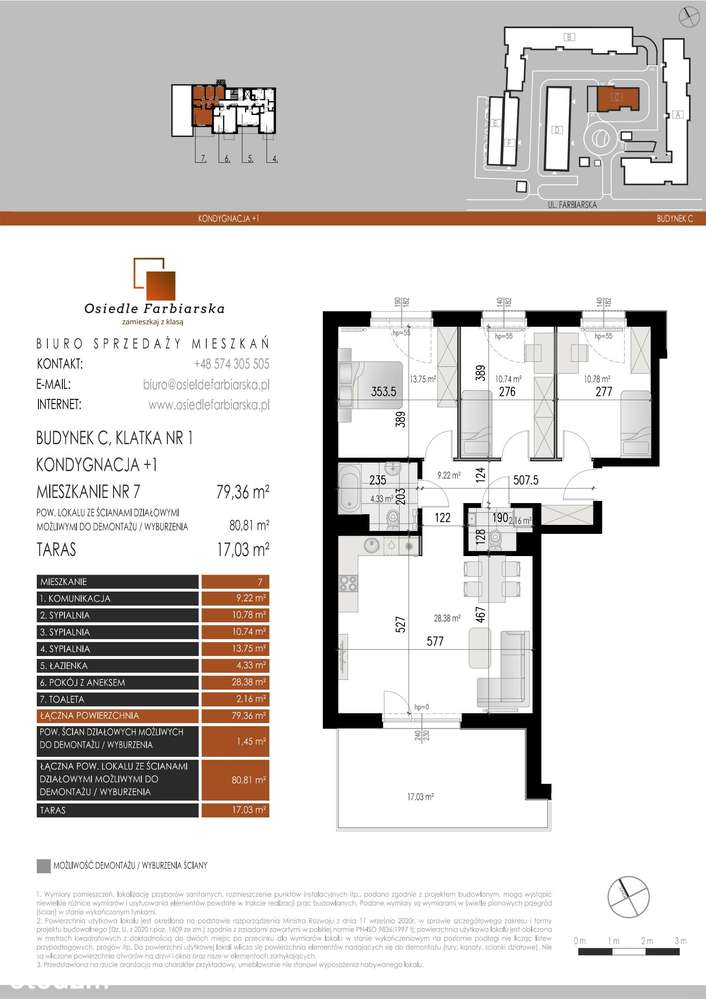 4-pokojowe mieszkanie 79m2 + taras Bezpośrednio - Pełny obrazek: 2/6
