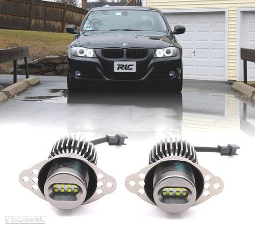 KIT DE ANGEL EYES EM LED 80W CANBUS PARA BMW E90-E91 LCI SEM XENON - 1