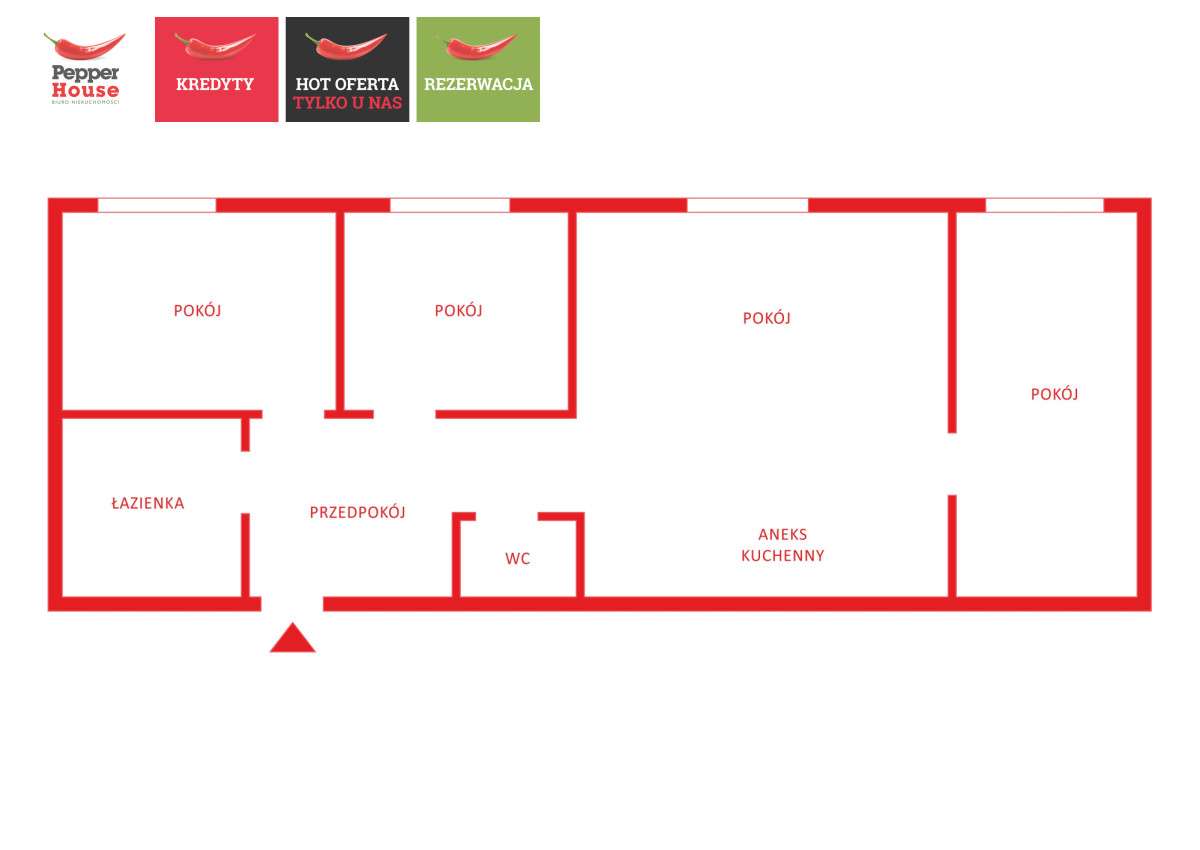 Mieszkanie 59,4 m² w zielonej części Gdańska - Pełny obrazek: 5/14