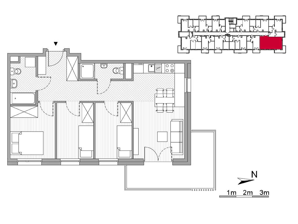 ul. Powstańców | mieszkanie 4-pok. | F 39 - Pełny obrazek: 2/8