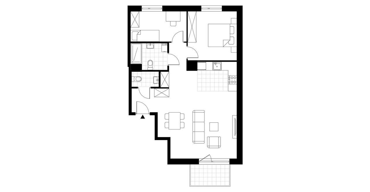 3-pokojowe mieszkanie 66m2 + balkon - Pełny obrazek: 3/8