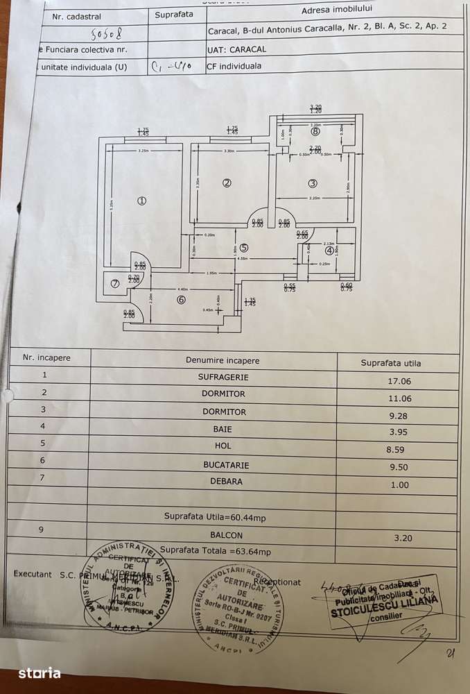 Apartament cu 3 camere, balcon și grădină, gata de utilizare