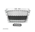 GRELHA FRONTAL PARA AUDI A3 8P 08-12 LOOK RS3 COR CINZA CLARO - 3