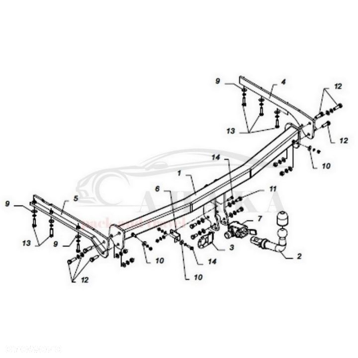 Hak Holowniczy Automat Do Chrysler Grand Voyager Od 2008 (Tylko Stow'n Go) - 3