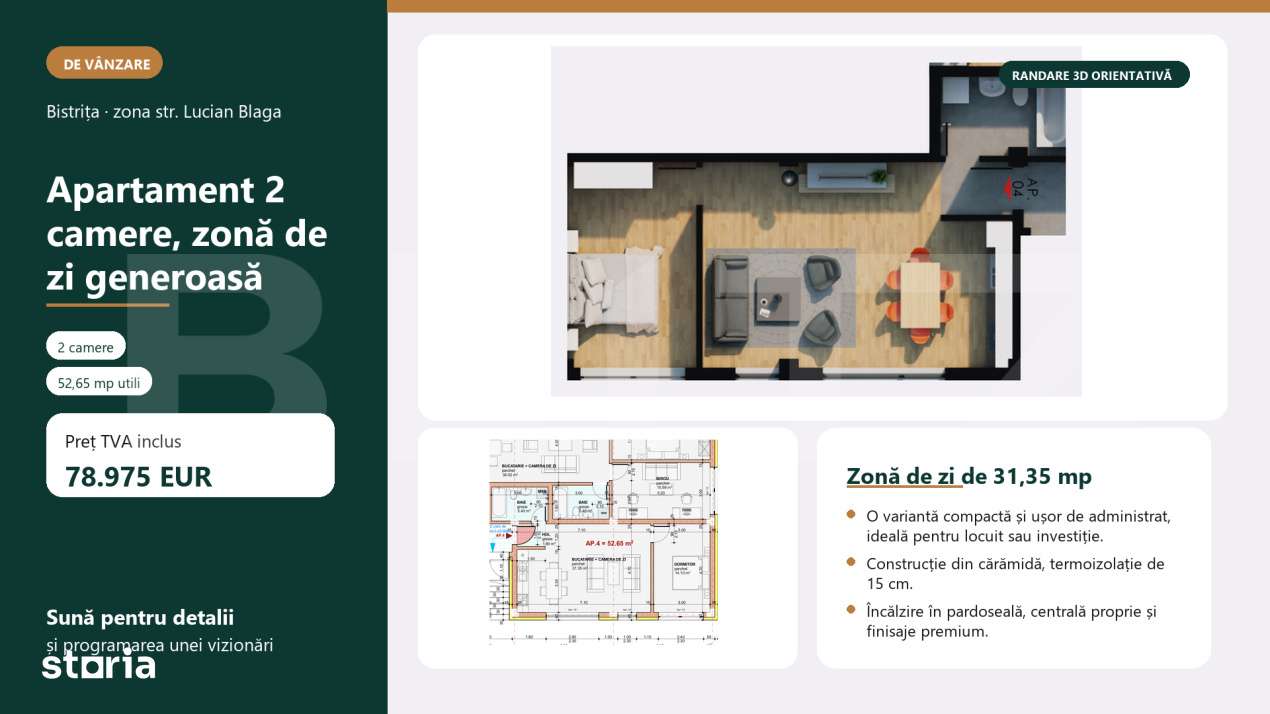 Apartament 2 camere, bloc nou, zona Giulia — fotografia 1