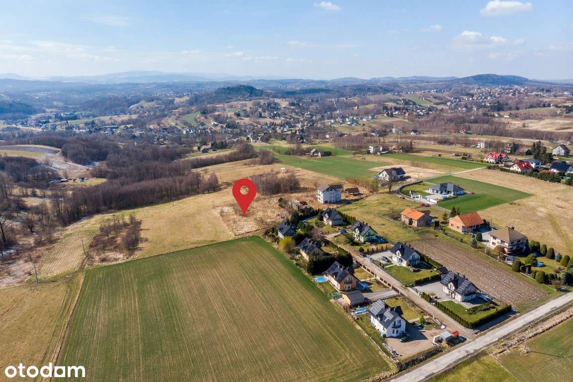 PnB, media, PUM 4864 m² – 1,59ha pod 37 domów, Przytkowice, na wzgórzu-4