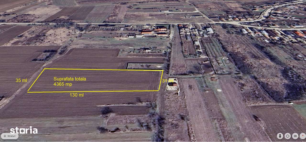 Teren intra 4365 mp Slatioara pretabil cartier rezidential - Imagine principală: 1/2