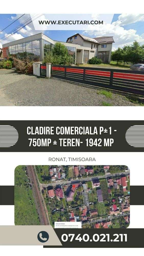 Ronat - Cladire comerciala P+1 - 750mp + Teren- 1942 mp, Timisoara - Imagine principală: 5/5