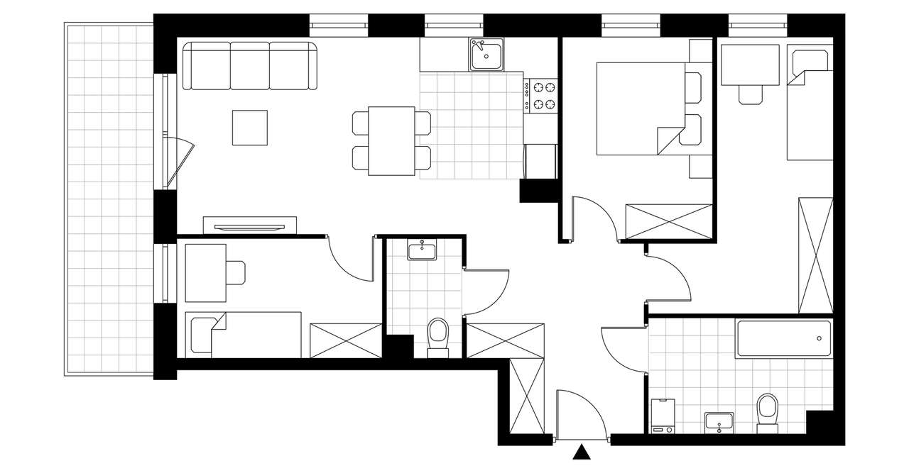 4-pokojowe mieszkanie 66m2 Bezpośrednio - Pełny obrazek: 3/8