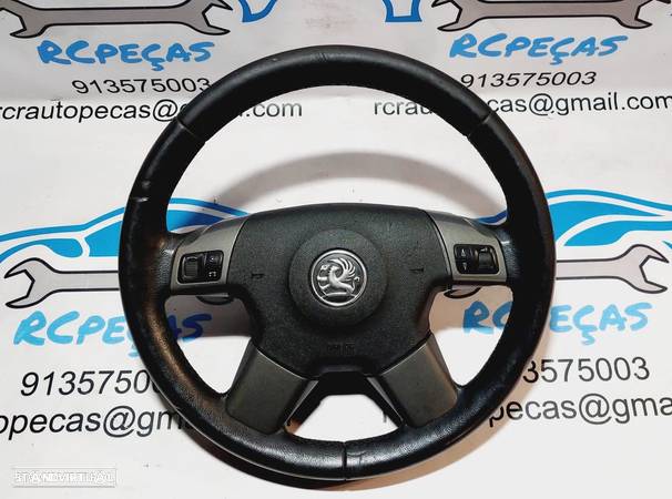 VOLANTE GUIADOR COMPLETO OPEL 13161861 OPEL SIGNUM Z03 VECTRA C Z02 PELE COMANDOS MULTIFUNÇÕES AIRBAG - 1