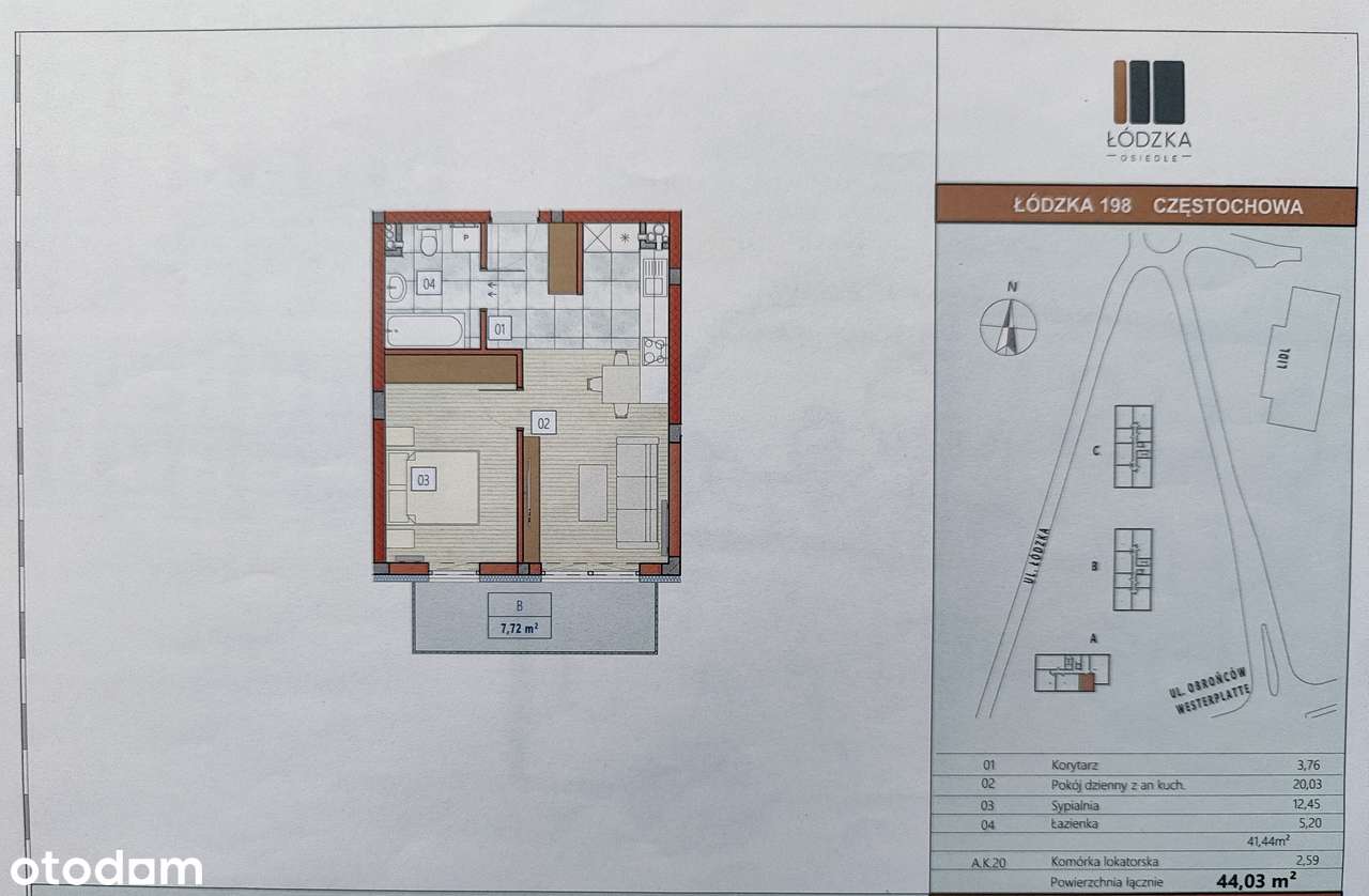 Do sprzedania nowe mieszkanie 44m2 - Pełny obrazek: 4/8