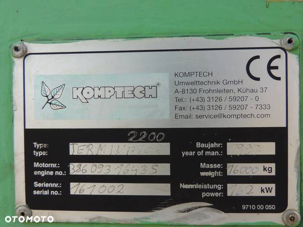 Inny Komptech Terminator 2200, Rozdrabniacz wolnoobrotowy, 1997rok, 220KM - 10