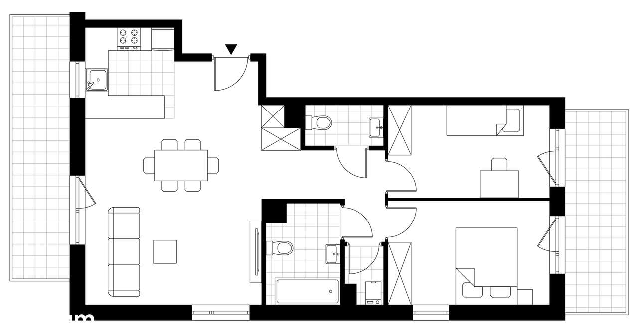 3-pokojowe mieszkanie 66m2 + balkon - Pełny obrazek: 3/8