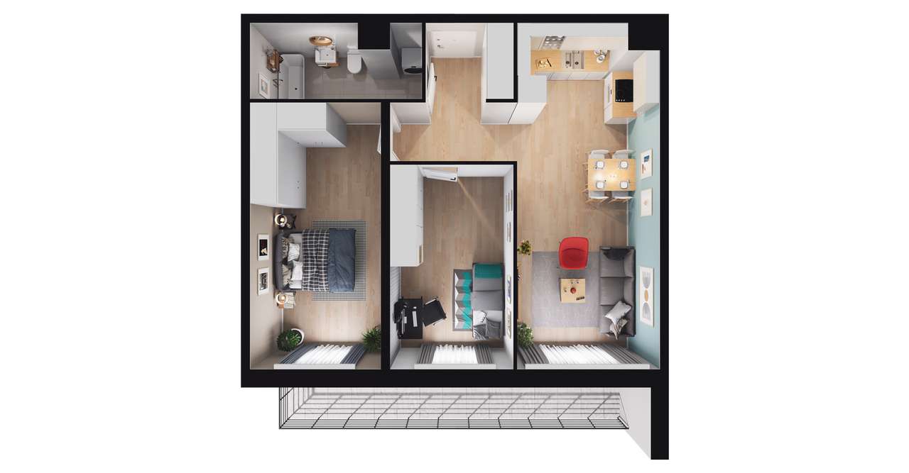 Sedina | apartament 3-pok. | B1.6.2 - Pełny obrazek: 3/9