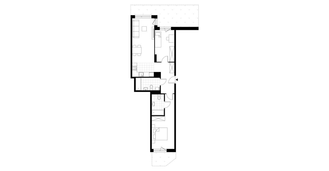 3-pokojowe mieszkanie 67m2 + 2 ogródki - Pełny obrazek: 3/8
