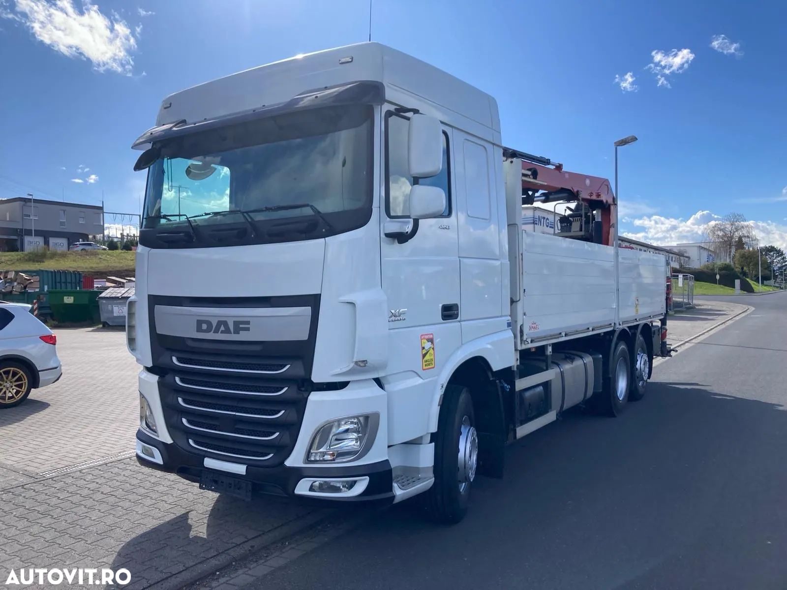 DAF Leasing 1581 Eur - XF 460, macara HMF 2110L cu cleste, TOP !!! - 1