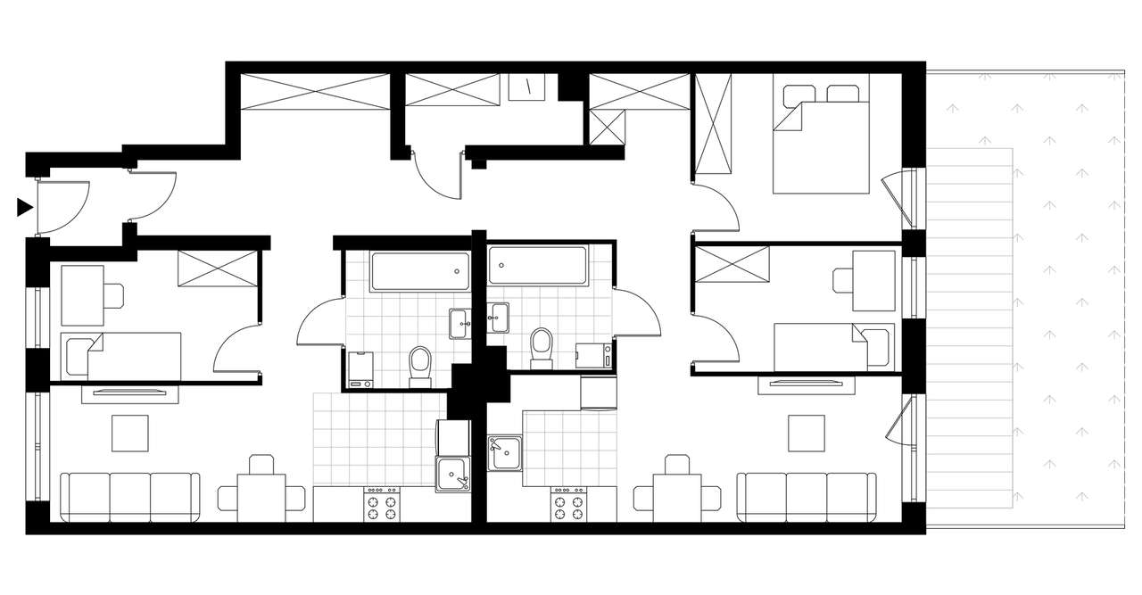 5-pokojowe mieszkanie 89m2 + ogródek Bezpośrednio - Pełny obrazek: 3/8