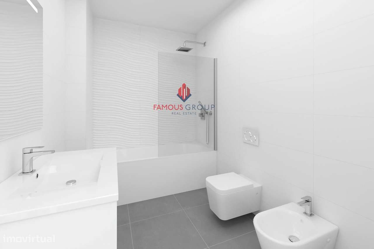 Apartamento T2 novo com piscina e estacionamento-9