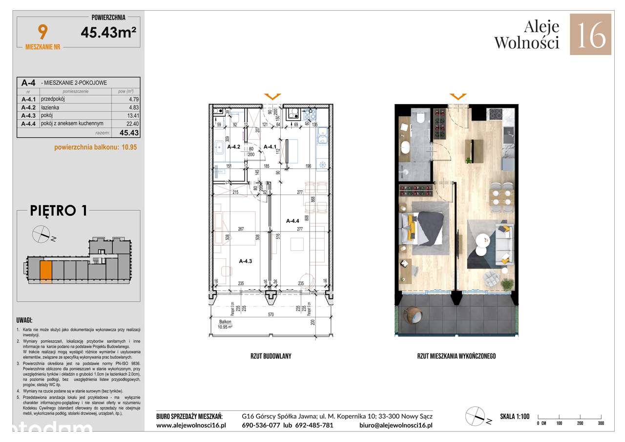 ALEJE WOLNOŚCI 16 - NOWE MIESZKANIE W STANIE DEWELOPERSKIM - Pełny obrazek: 2/11