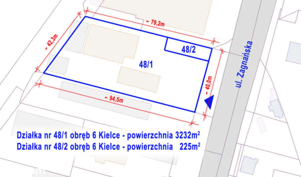 Działka 0,3457ha z bud. usługowymi ul. Zagnańska 147 Kielce - Pełny obrazek: 3/19