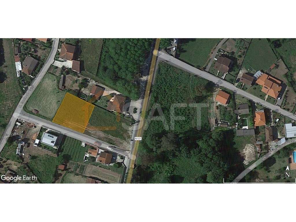 Terreno para construção de 1000 M² No Pico de Regalado / Vila Verde - Grande imagem: 2/8