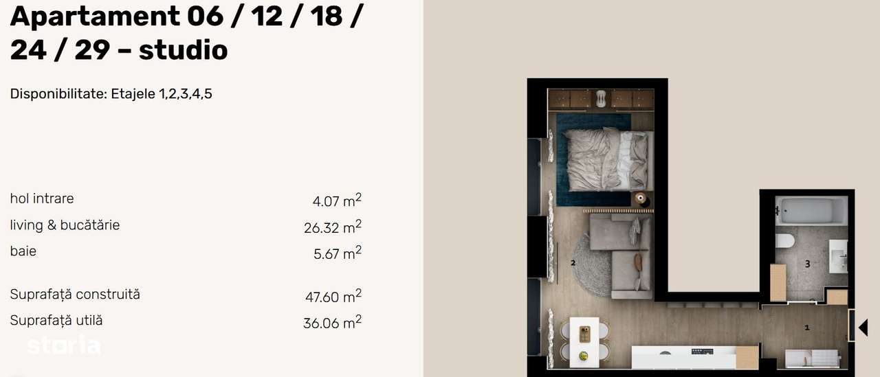 Garsoniera in bloc boutique - langa metrou Obor-2