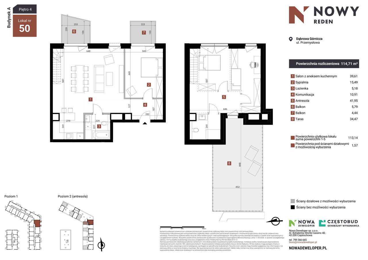 Nowy Reden | mieszkanie 3-pok. | A50 - Pełny obrazek: 2/7