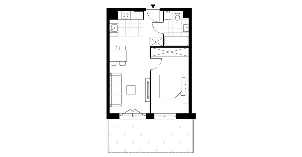 2-pokojowe mieszkanie 37m2 + ogródek Bez Prowizji - Pełny obrazek: 3/7