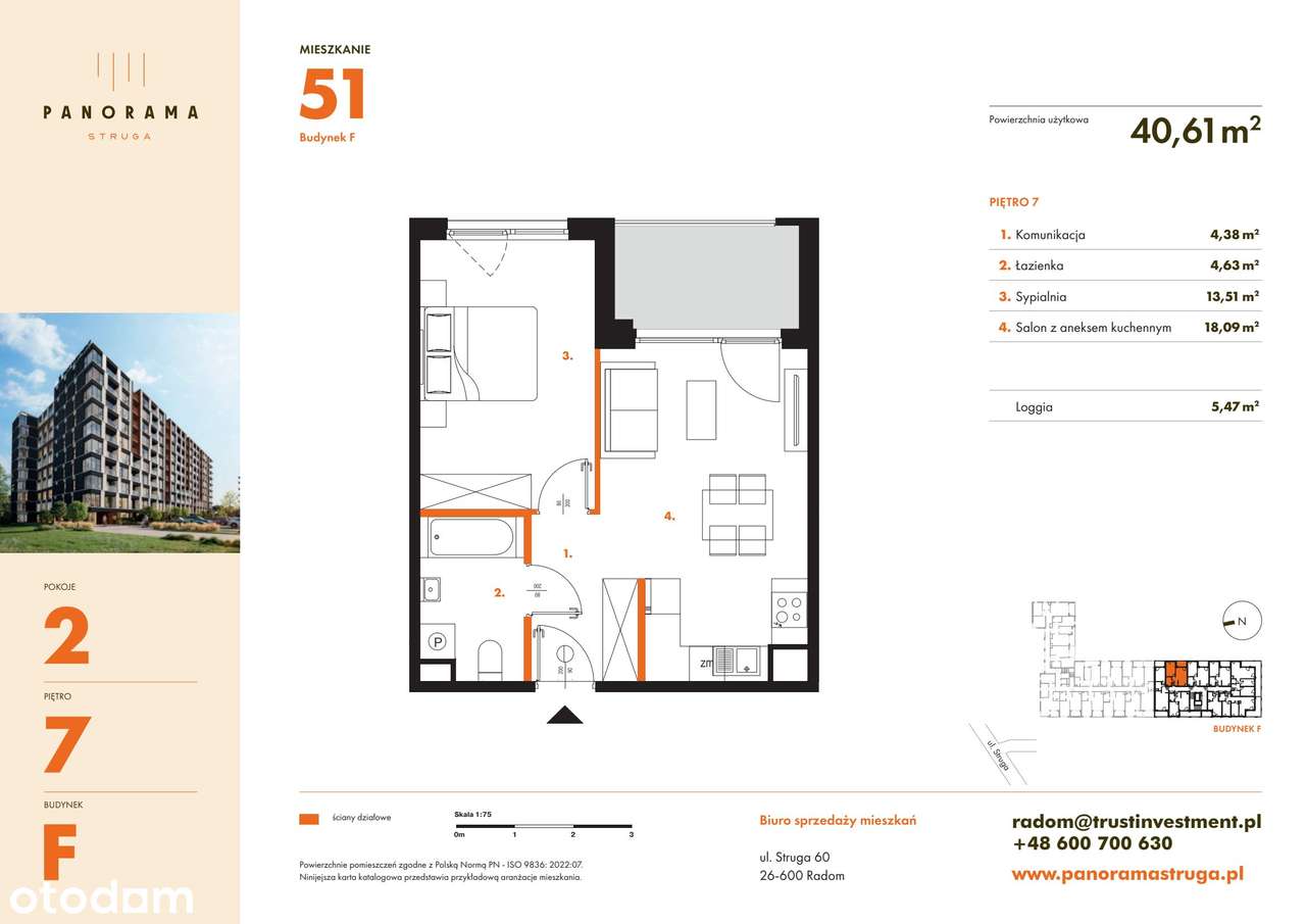 Panorama Struga | mieszkanie 2-pok. | F_51 - Pełny obrazek: 3/8