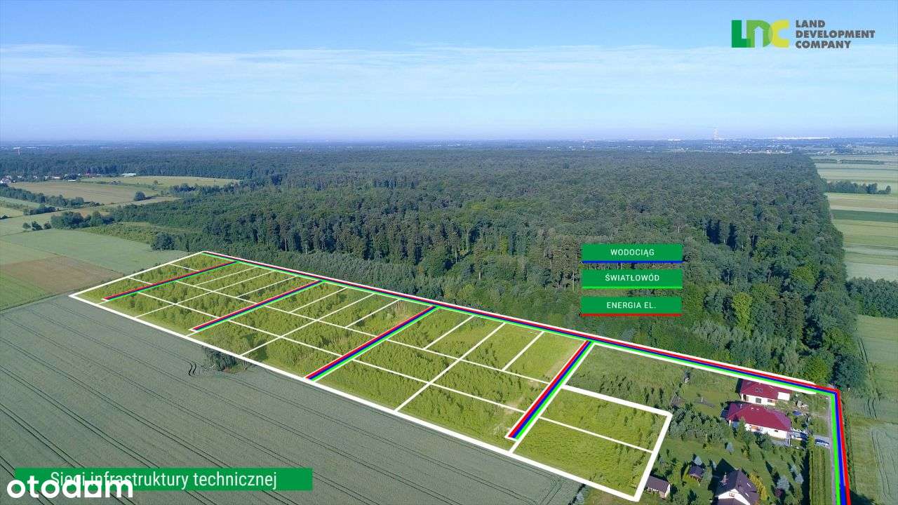 Działki budowlane z mediami! Las, 20min. od Łodzi - Pełny obrazek: 4/12
