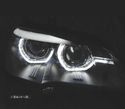 FARÓIS LED AFS PARA BMW X5 E70 07-13 OEM XENON ANGEL EYES 3D PRETO AFS - 4