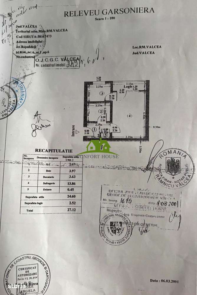 Garsoniera ET.1 cu potențial investiție – Nord / Republicii, Rm.VL-13
