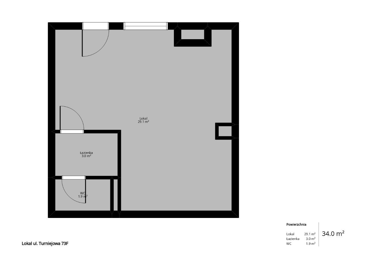 Lokal usługowy | ul. Turniejowa | 34 m2 + 20 m2