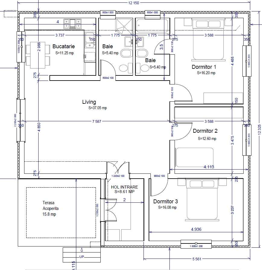 Direct dezvoltator 129 Mp Construiti + terasa 15.8 predare iulie 2026 - Imagine principală: 2/14