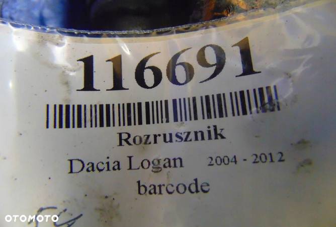 DACIA LOGAN 1.5DCI ROZRUSZNIK 8200306595 - 6