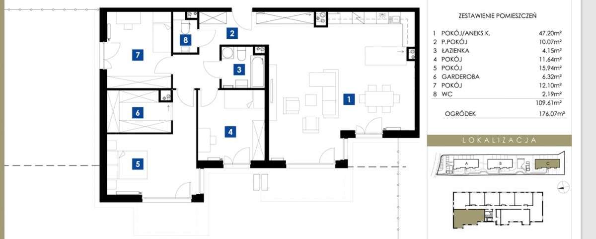 4 pok.,176 m2 ogród, garderoba, 47 m2.salon!-10