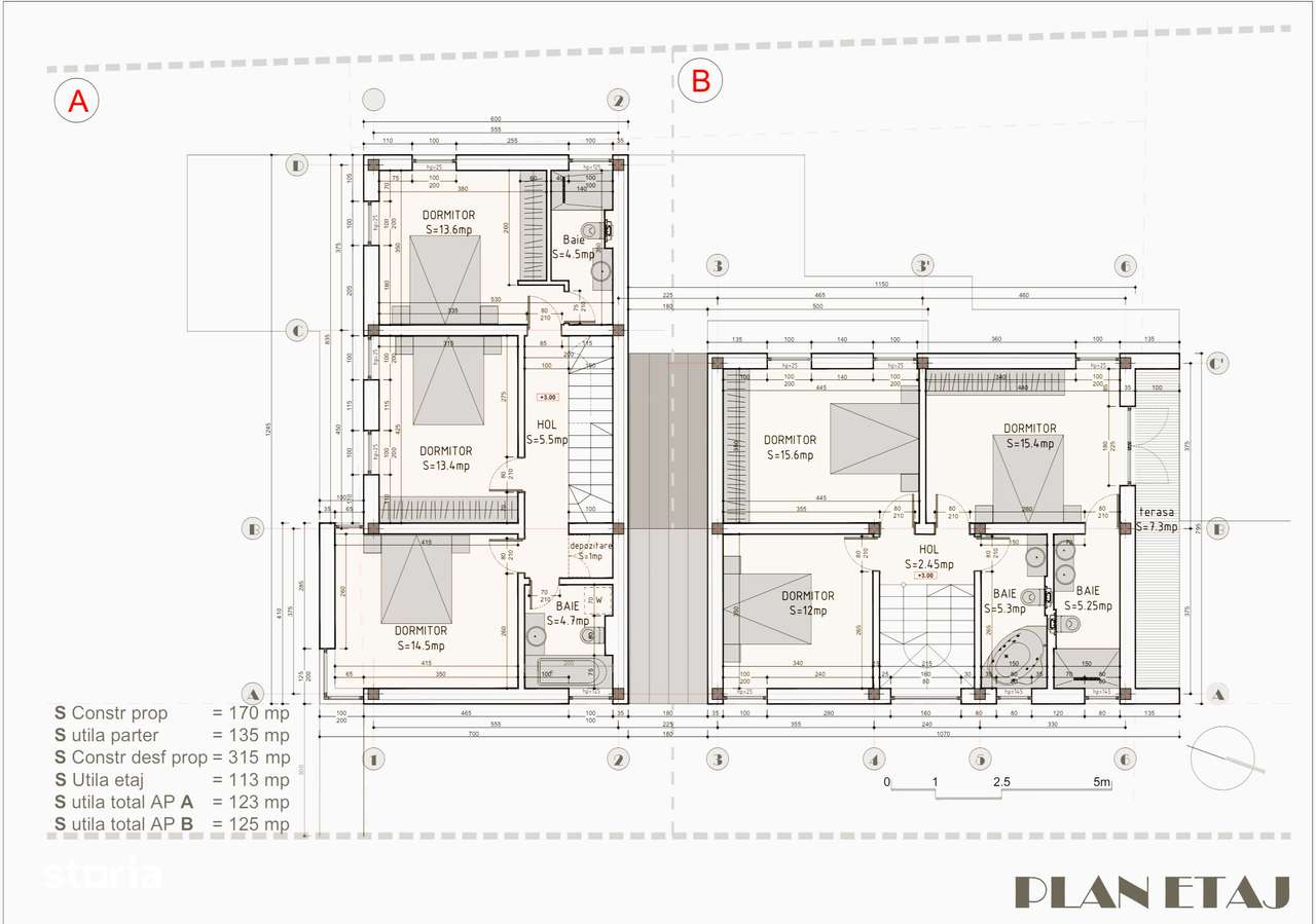 Mosnita Noua - Duplex modern P+E - Su:125mp - St:301mp - Par. in Curte-6