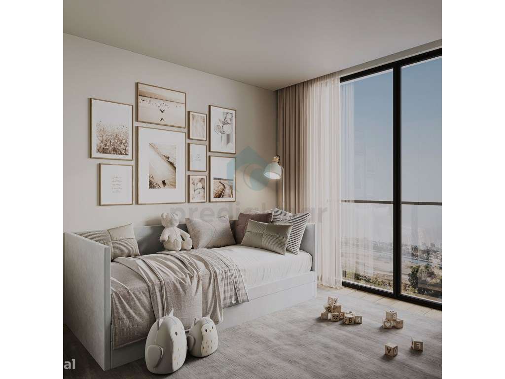 Fabuloso T1+1 no Edifício Douro Mar, Canidelo - Grande imagem: 3/23