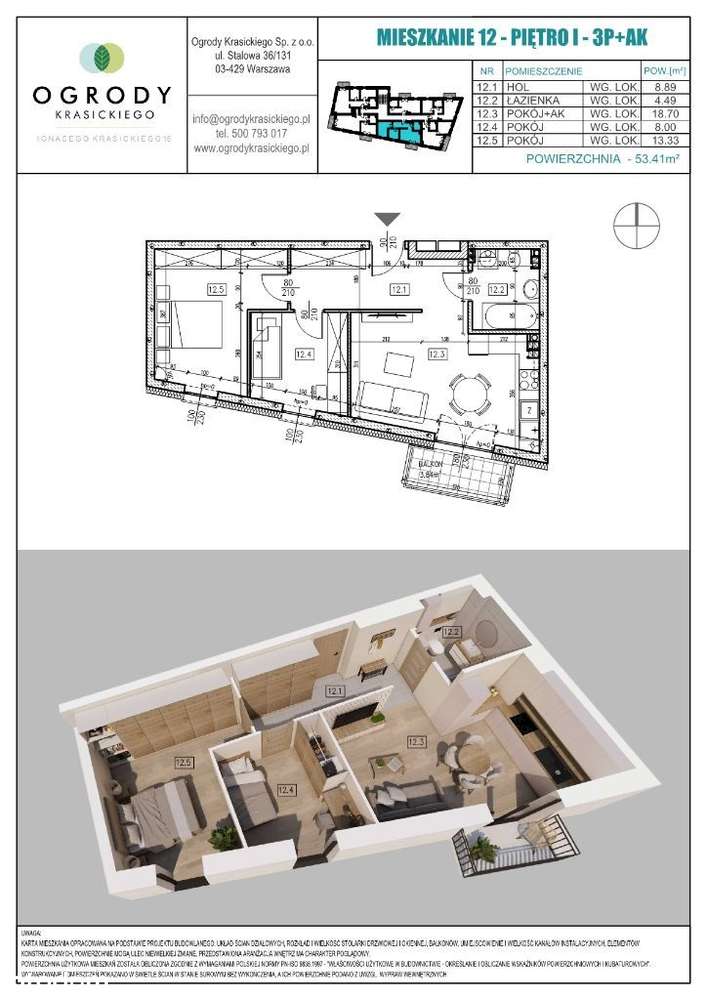 Atrakcyjne mieszkanie na I piętrze - Pełny obrazek: 2/7