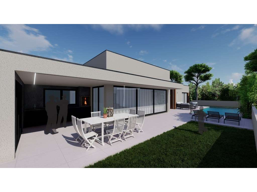 Moradia isolada T4, arquitetura contemporânea com garagem e piscina...-4