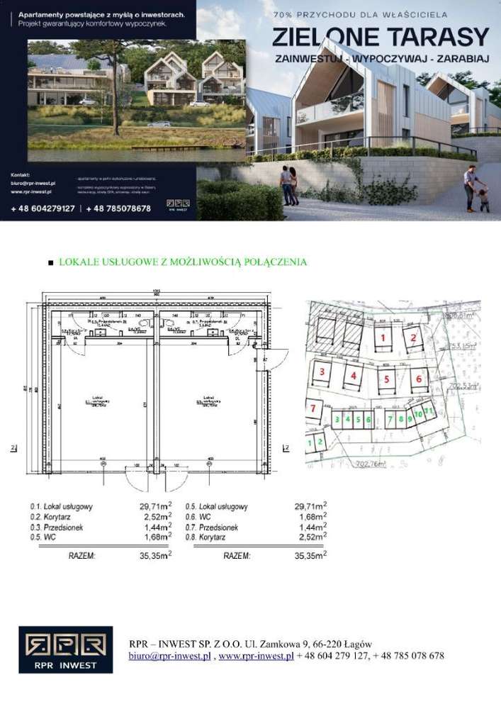 Zielone Tarasy Łagów | lokal usługowy nr 4 - Pełny obrazek: 2/7