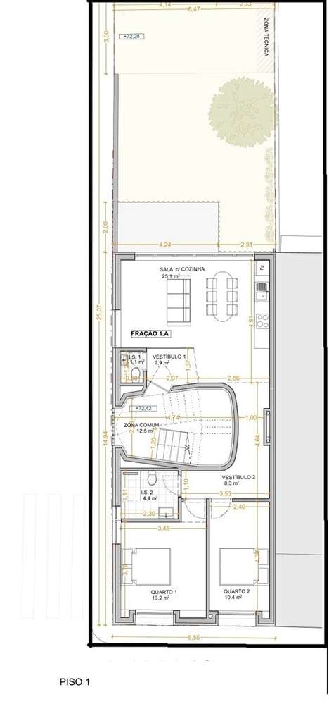 Apartamento T2 com jardim e lugar de garagem, Pereiró-12